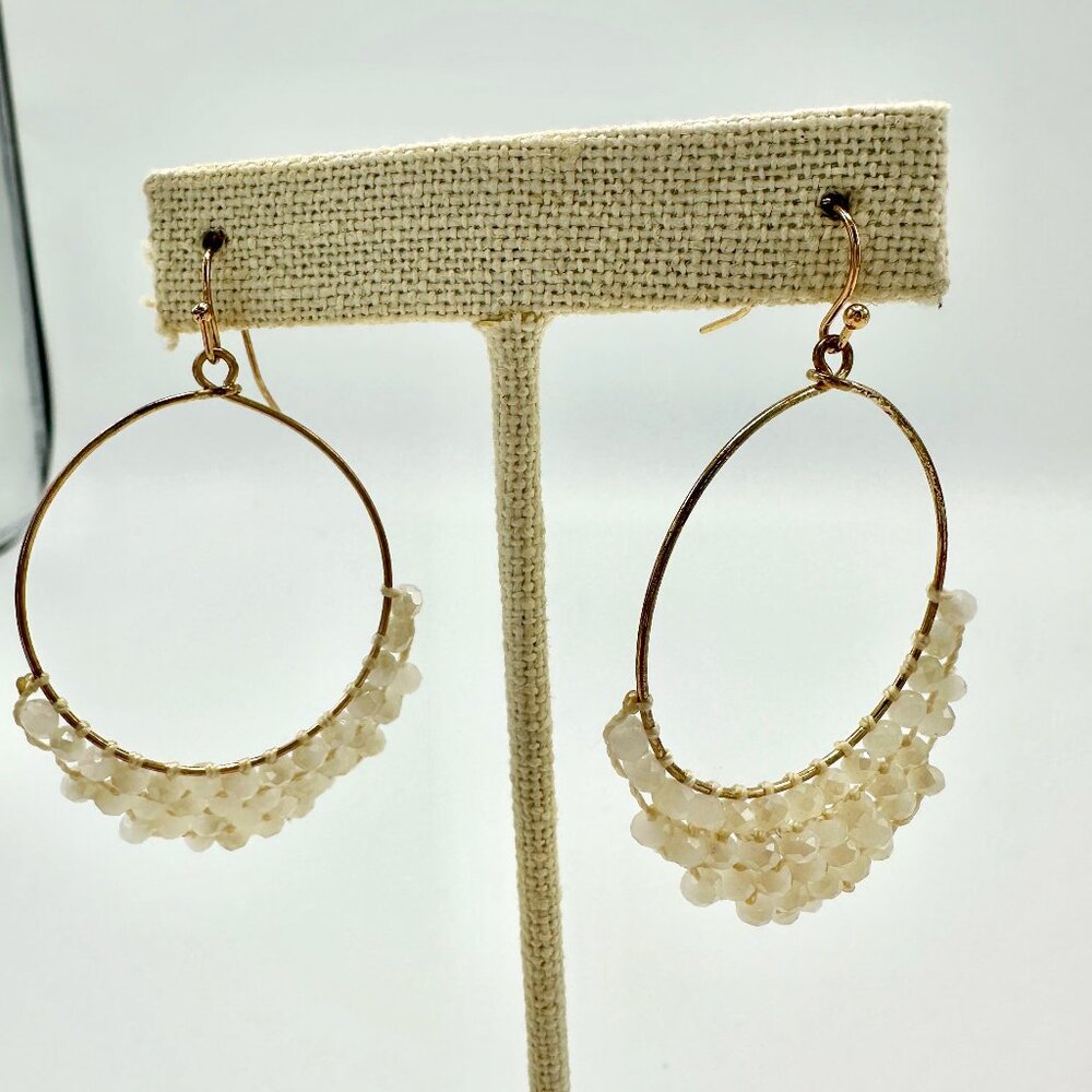 Crystal Beaded Hoops